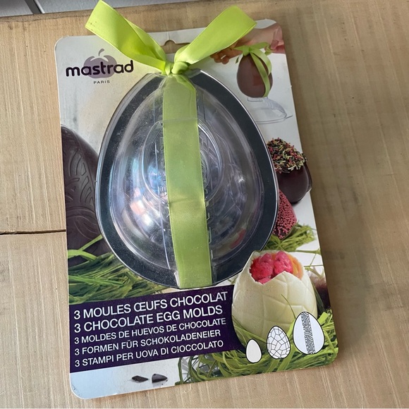 Mastrad Other - LAST CHANCE Set of 3 Chocolate Egg Molds Spring Easter Chocolatier Textured